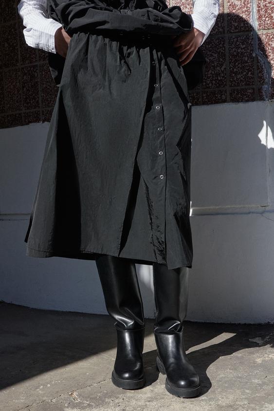 나일론 파레오 미디 스커트