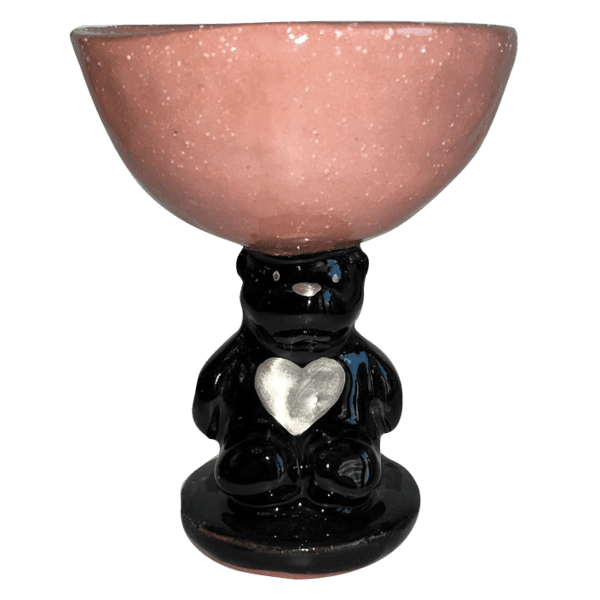 Black pink bear bowl