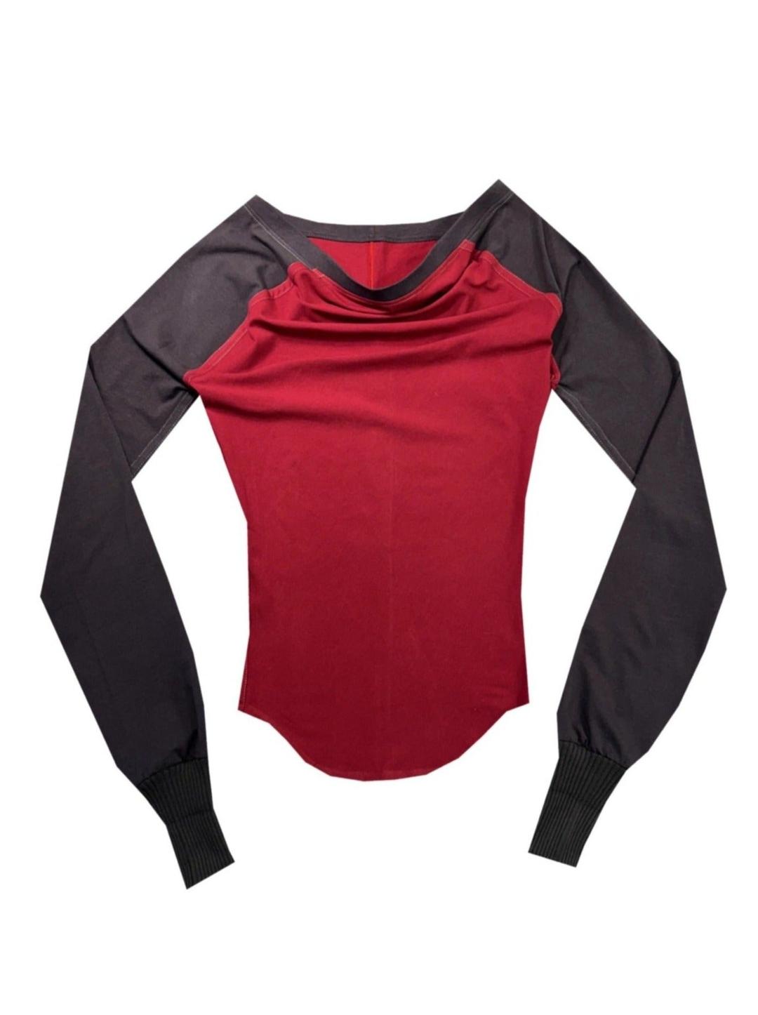 M8 BASEBALL COWL grey maroon - XS