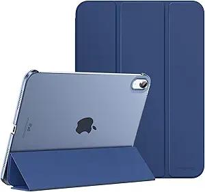 MoKo for iPad (A16) 11th Generation Case 11 Inch 2025, iPad 10th Generation Case 10.9 Inch 2022, Slim Stand Hard PC Translucent Back Shell Smart Cover, Support Touch ID, Auto Wake/Sleep, Navy Blue