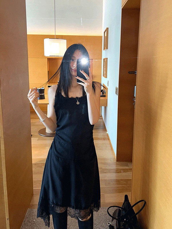 Square lace dress