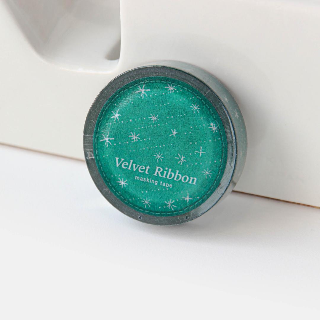 Velvet Ribbon Masking Tape [Shining Silver 2]