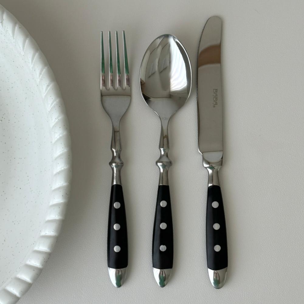 Black dinner cutlery set / 블랙 디너 커트러리 세트