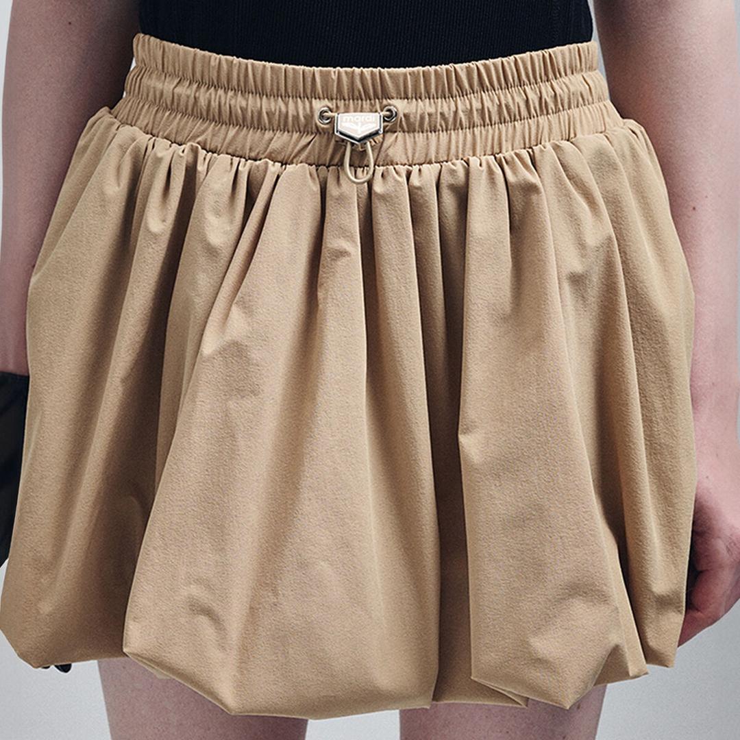 BALLOON MINI SKIRT_BEIGE