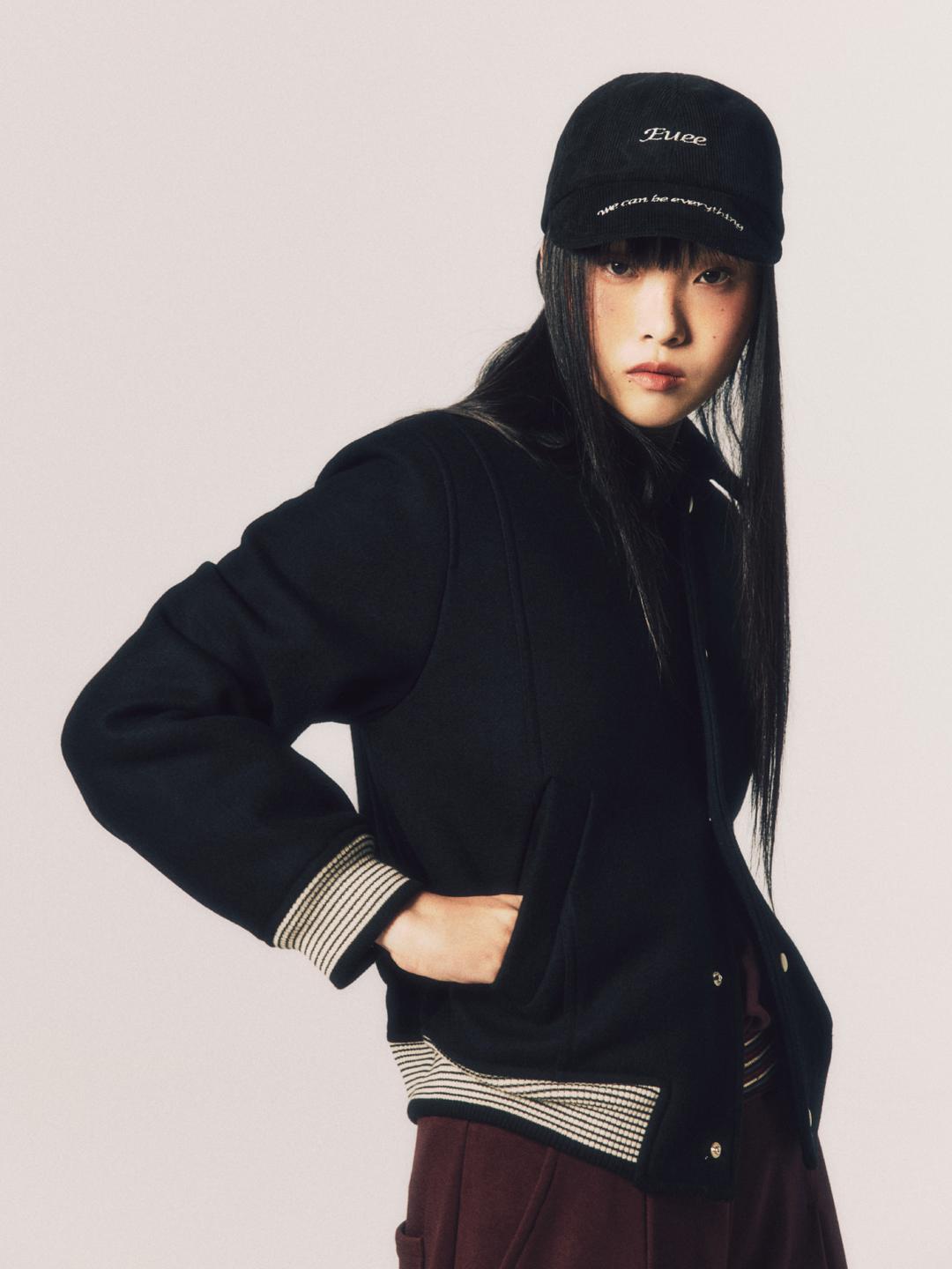 black classic varsity jumper