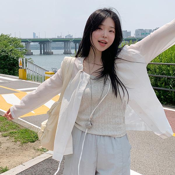 히든버튼링클셔츠JK