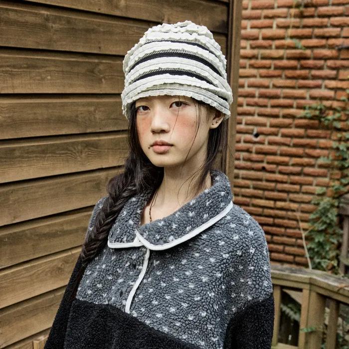Lace Veil Beanie_Ivory