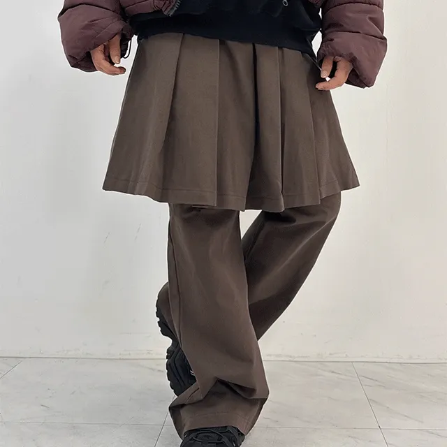 [미친퀄리티💯/롱다리핏🦩/주문폭주🔥]기모버전 추가❣️플리츠 레이어드 바지