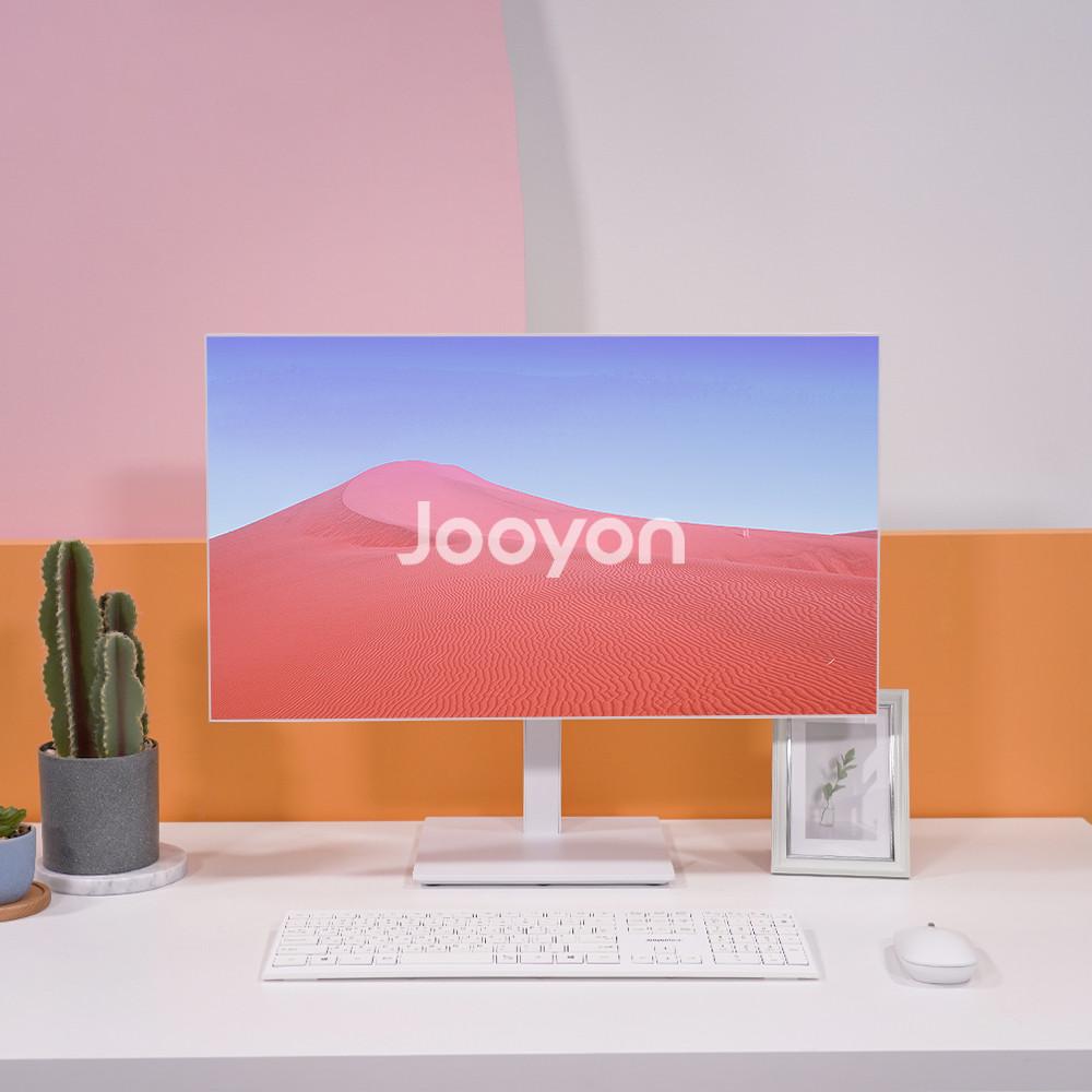 주연테크 V27UI-60M 27인치 모니터 4K UHD USB-C 65W 피벗 화이트