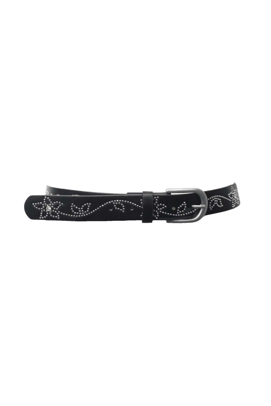 [Pink orchid house] Flower cubic belt (Black)
