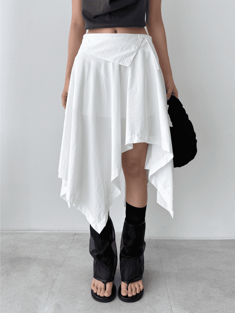 moire unbalance skirts (2color)