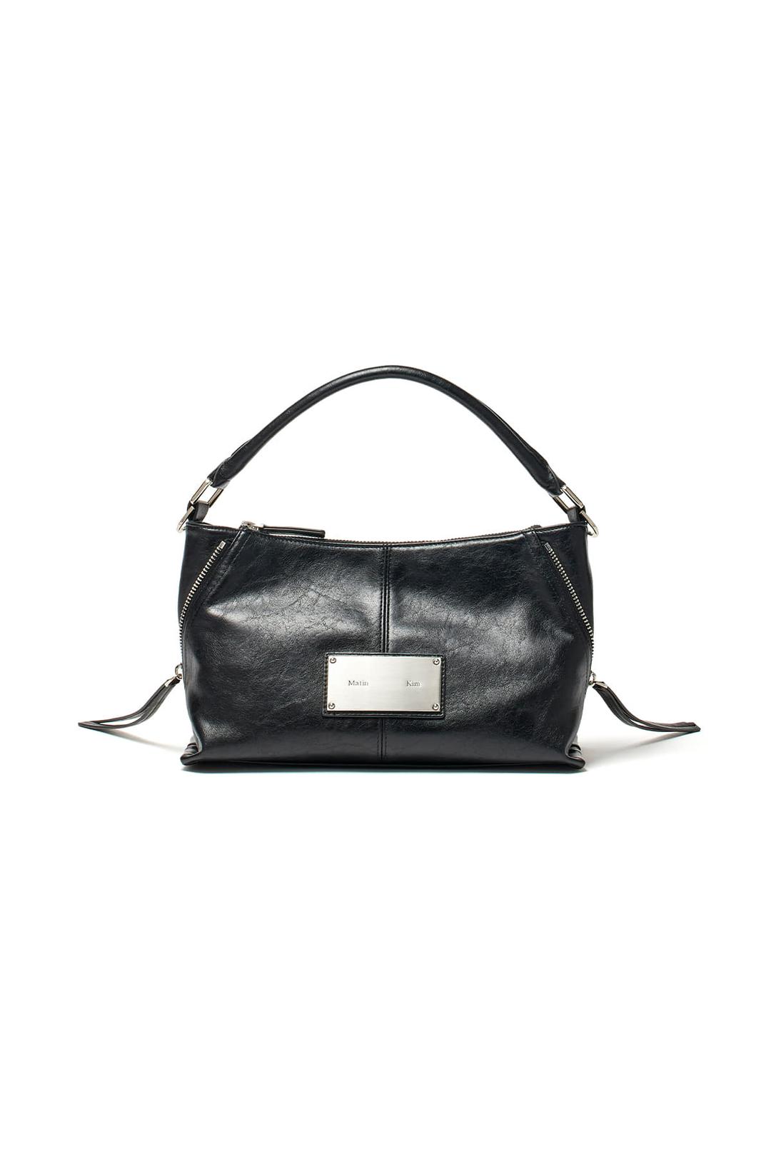 SIDE ZIPPER TWO WAY BAG IN BLACK