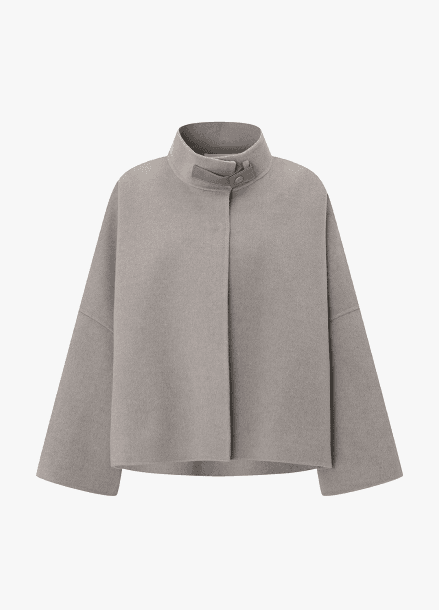 [추가15][시즌오프]울 캐시미어 하이넥 하프 코트