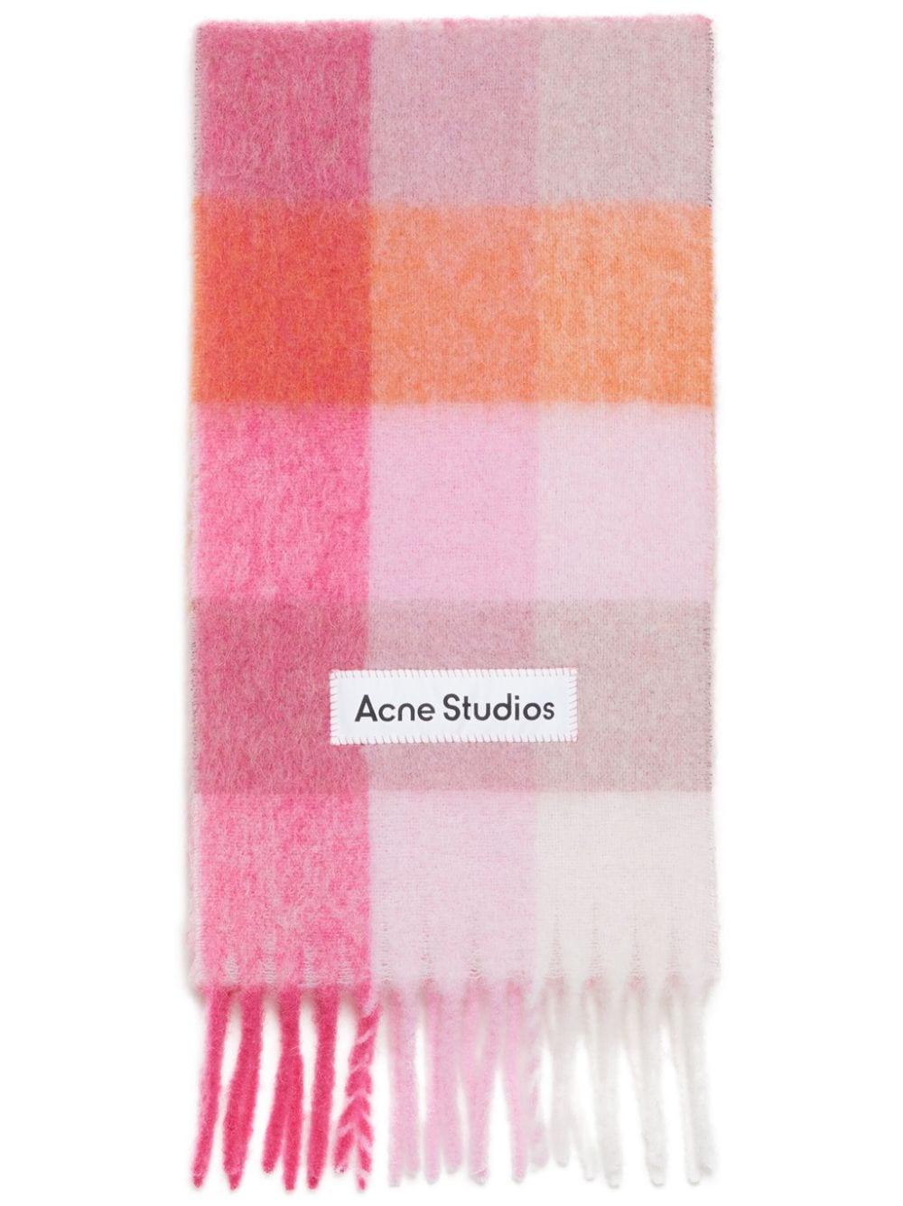 fringed logo scarf