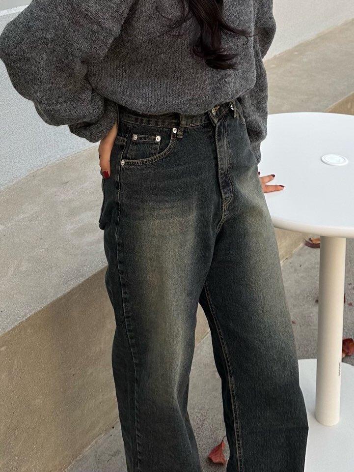 [200장돌파] 올드 와이드 워싱 데님