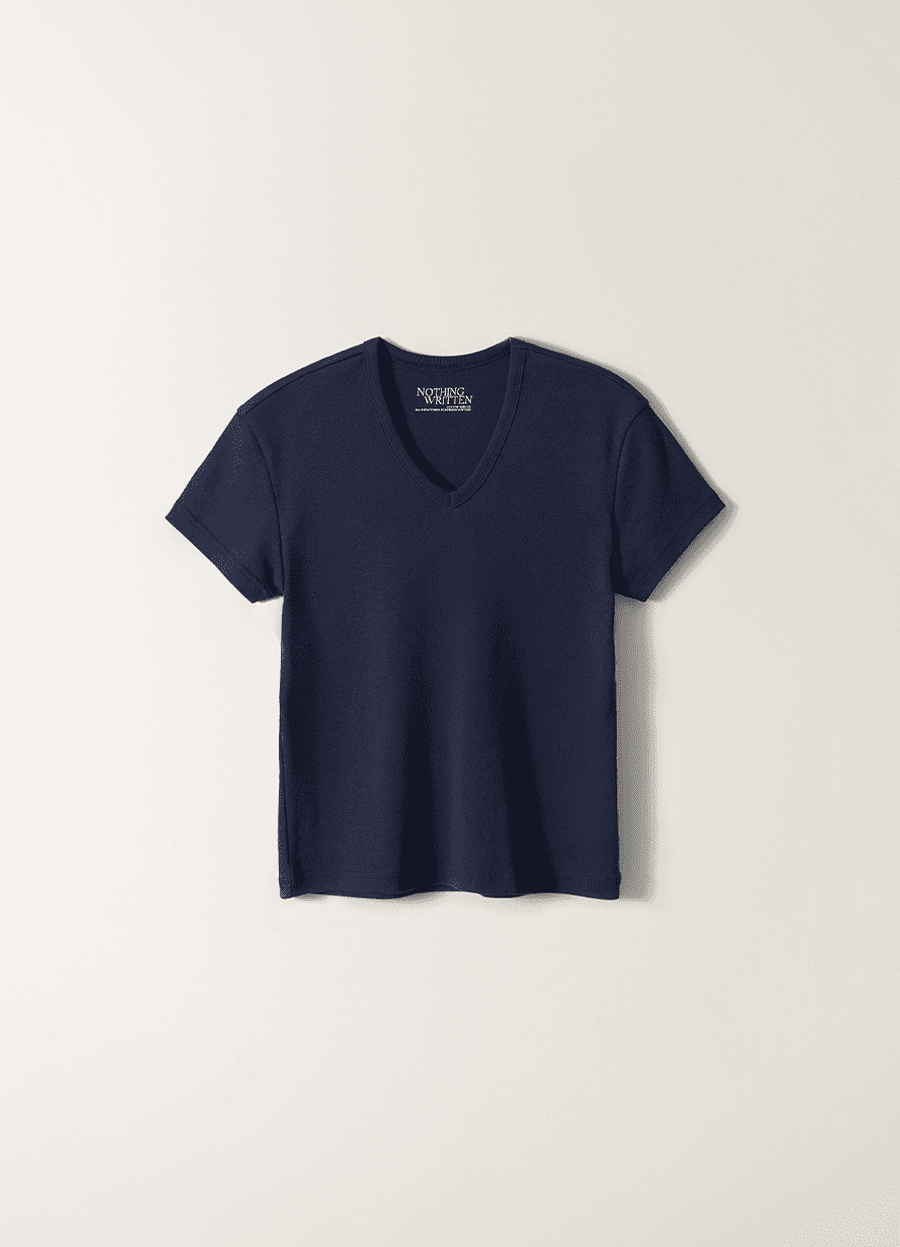 90s v-neck t-shirt (Navy)