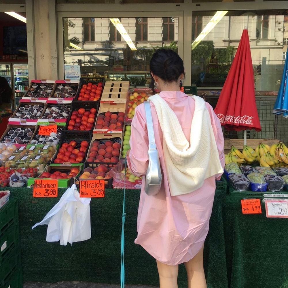 가을 박스 루즈핏 카라 셔츠 원피스