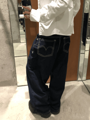 #다크 웨이브 와이드 생지 데님