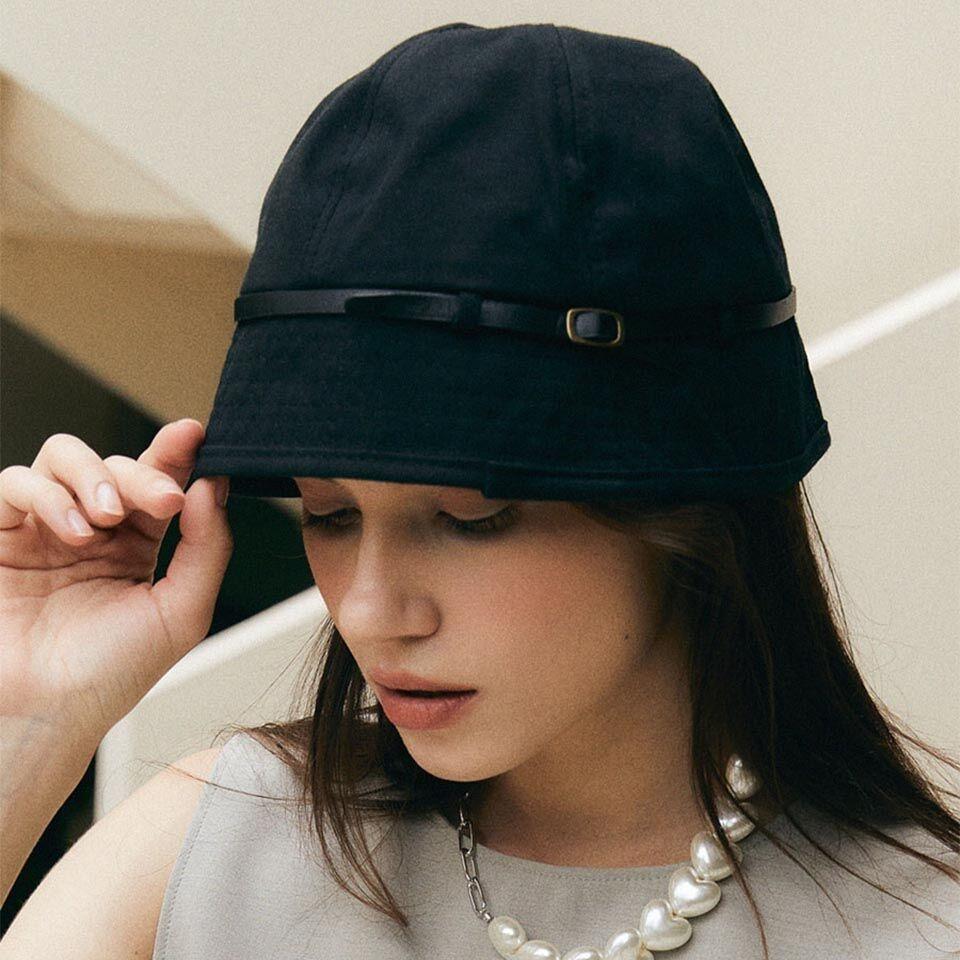 코튼 벨트 벙거지 햇 H001_BLACK