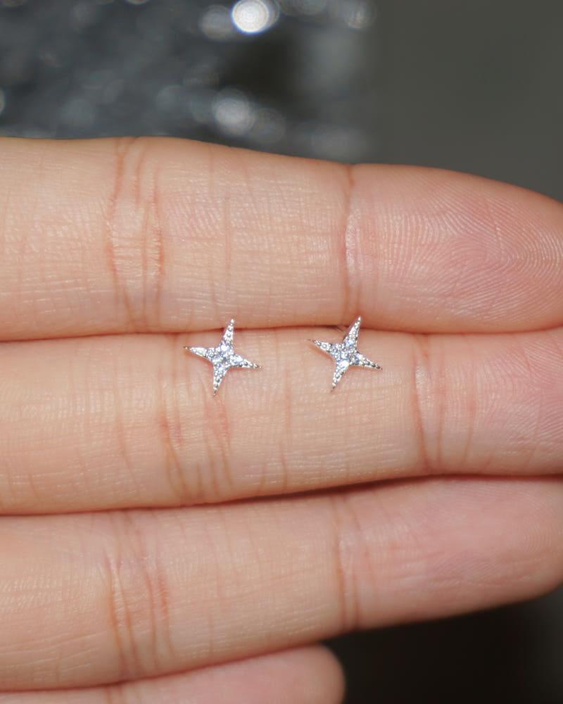 마고 925 스테리 큐빅 별 귀걸이