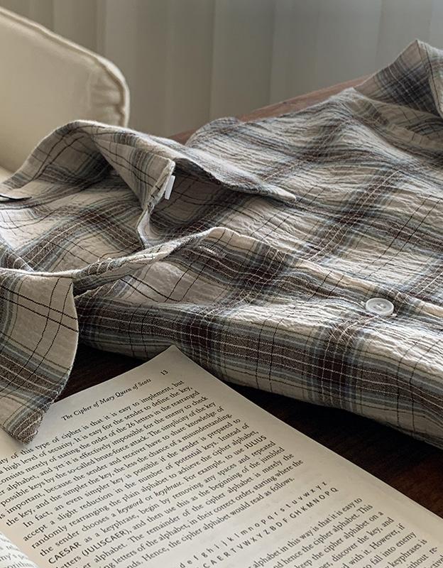 미올라 체크 셔츠 (2color)