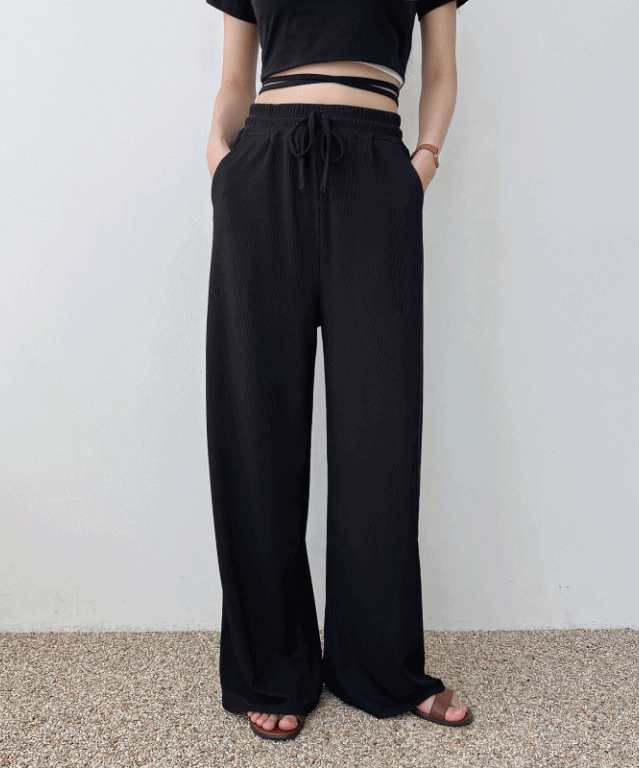 🚀휘뚜루마뚜루 편한 스판 와이드팬츠 밴딩팬츠 찰랑바지 찰랑팬츠 골지바지 여름바지 여름통바지 냉장고바지 키작녀바지 키큰녀바지 🚀당일출고🚀