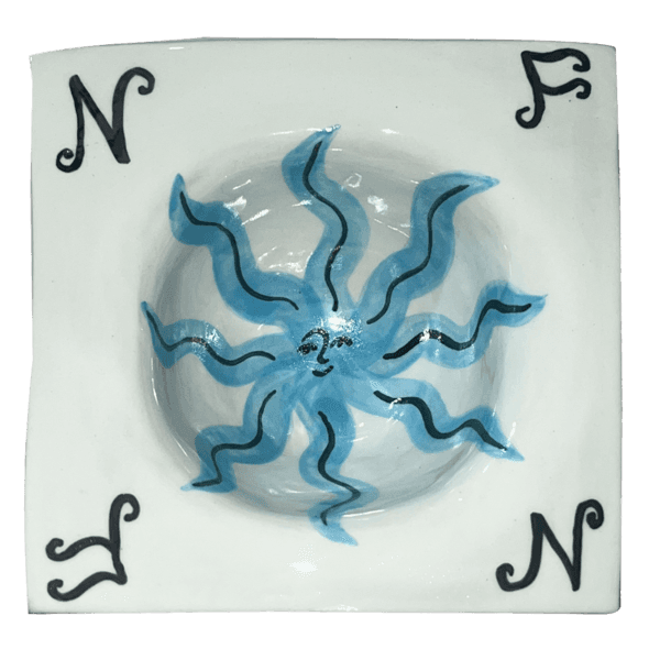 BLUE SUN SQAURE BOWL