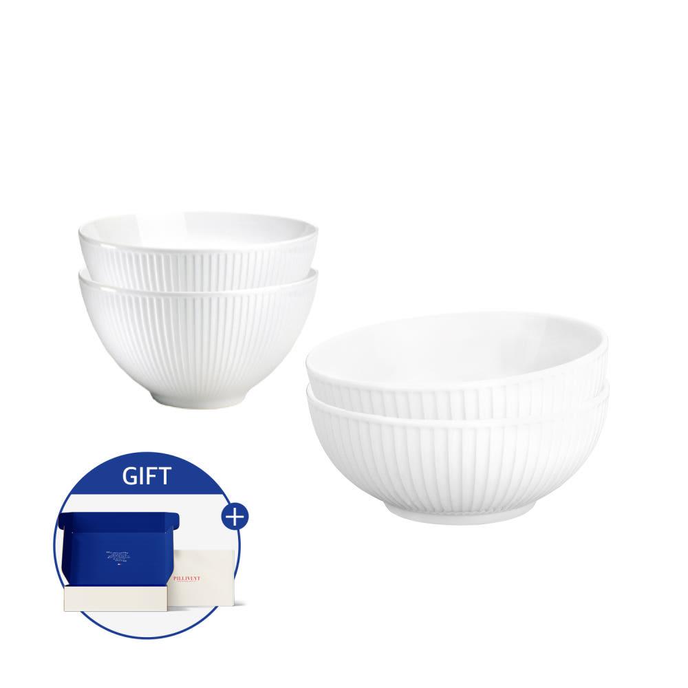 필리빗 플리세 밥&국공기 2인 4P 세트