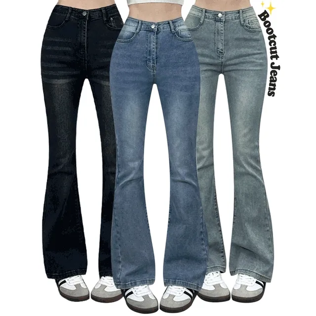 *숏,일반,롱*6COL* 메르시 빈티지 스톤워싱 하이웨스트 부츠컷 스판 데님팬츠