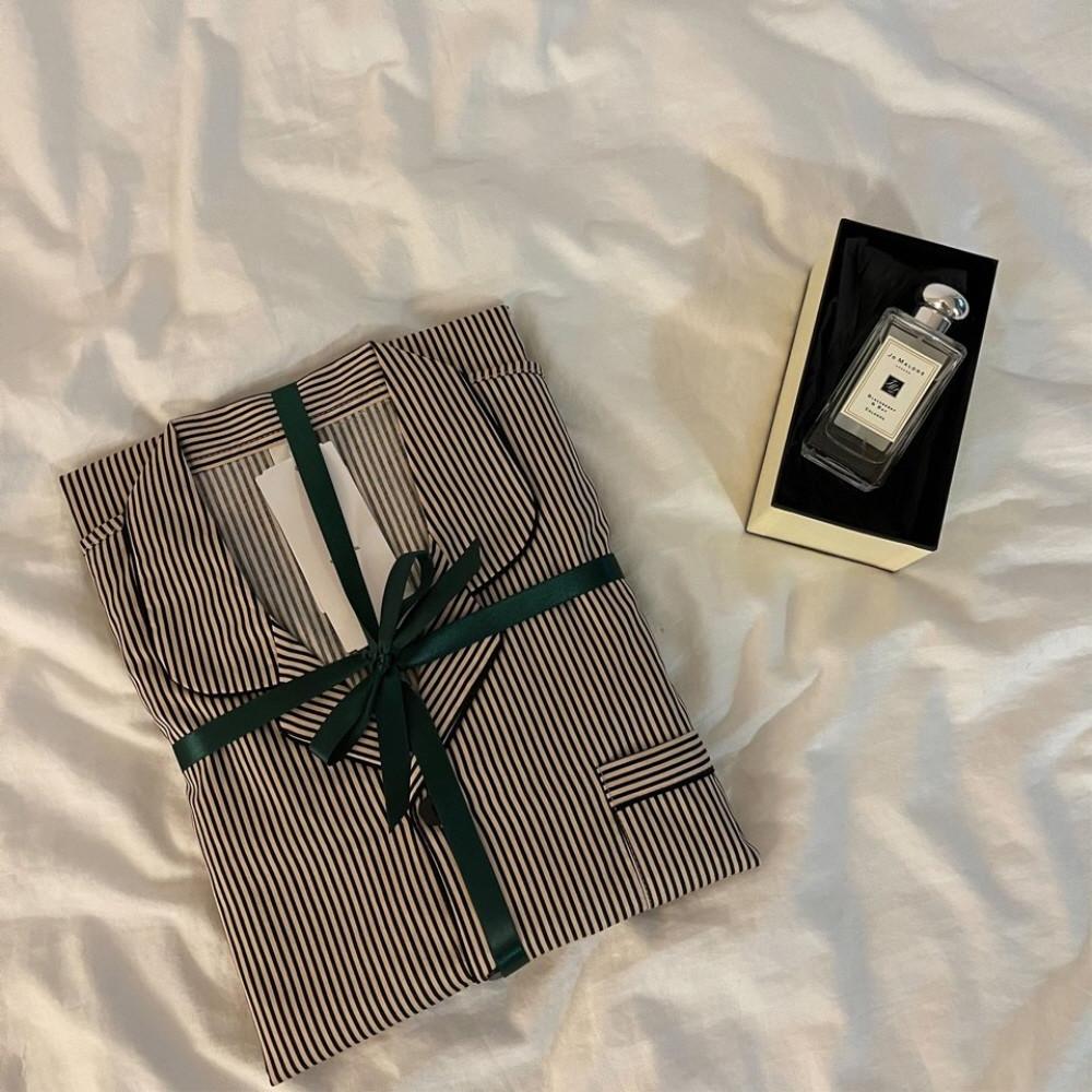 브리지 커플잠옷 실크느낌 신혼부부 빅사이즈 파자마