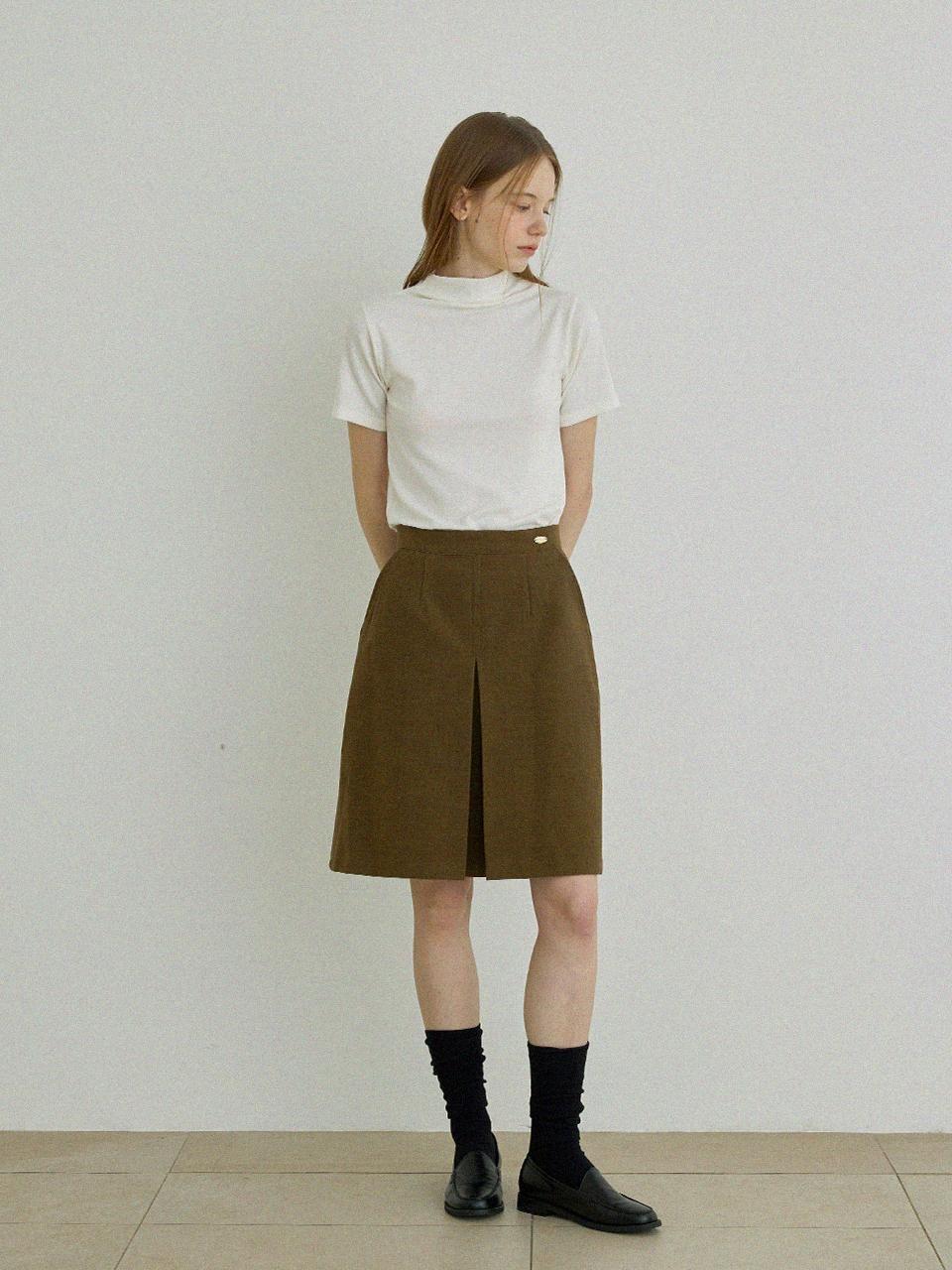 [ASIF] Piore midi skirt (Brown)