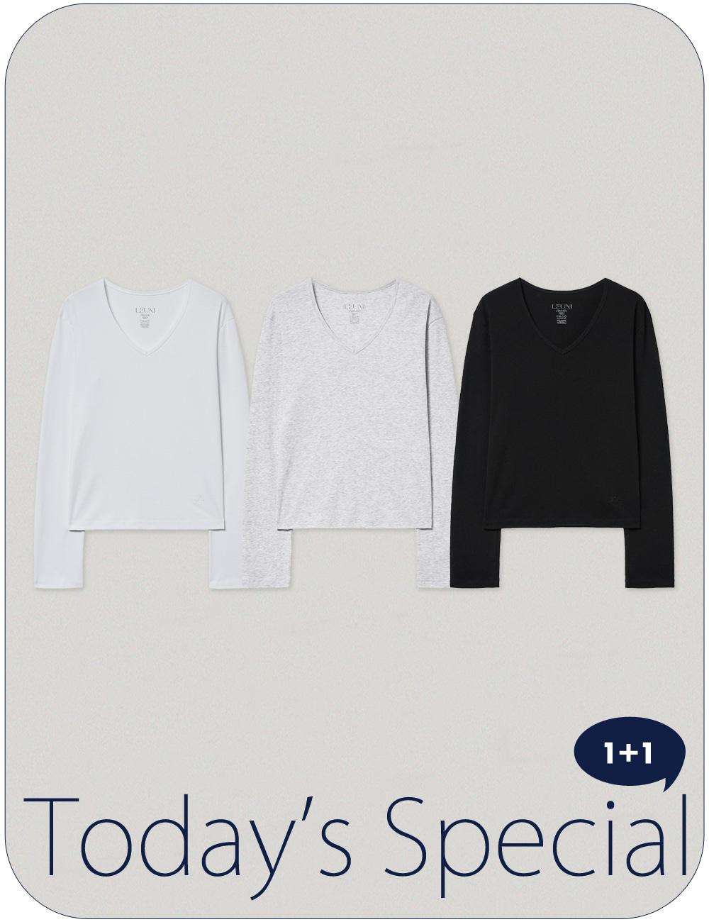 (1+1) Margot V Neck Cotton Top