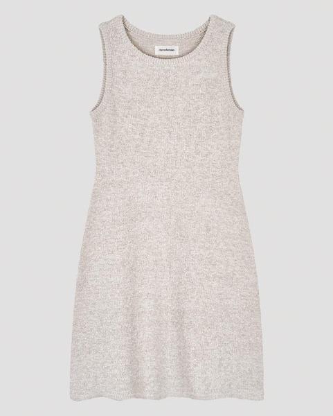 [APOPHENIAN] MELANGE WAVE SLEEVELESS KNIT ONE PIECE (IVORY)