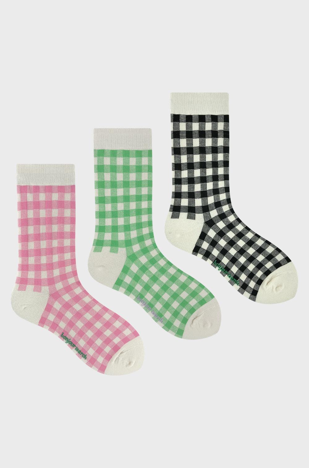 Bonjour march check socks