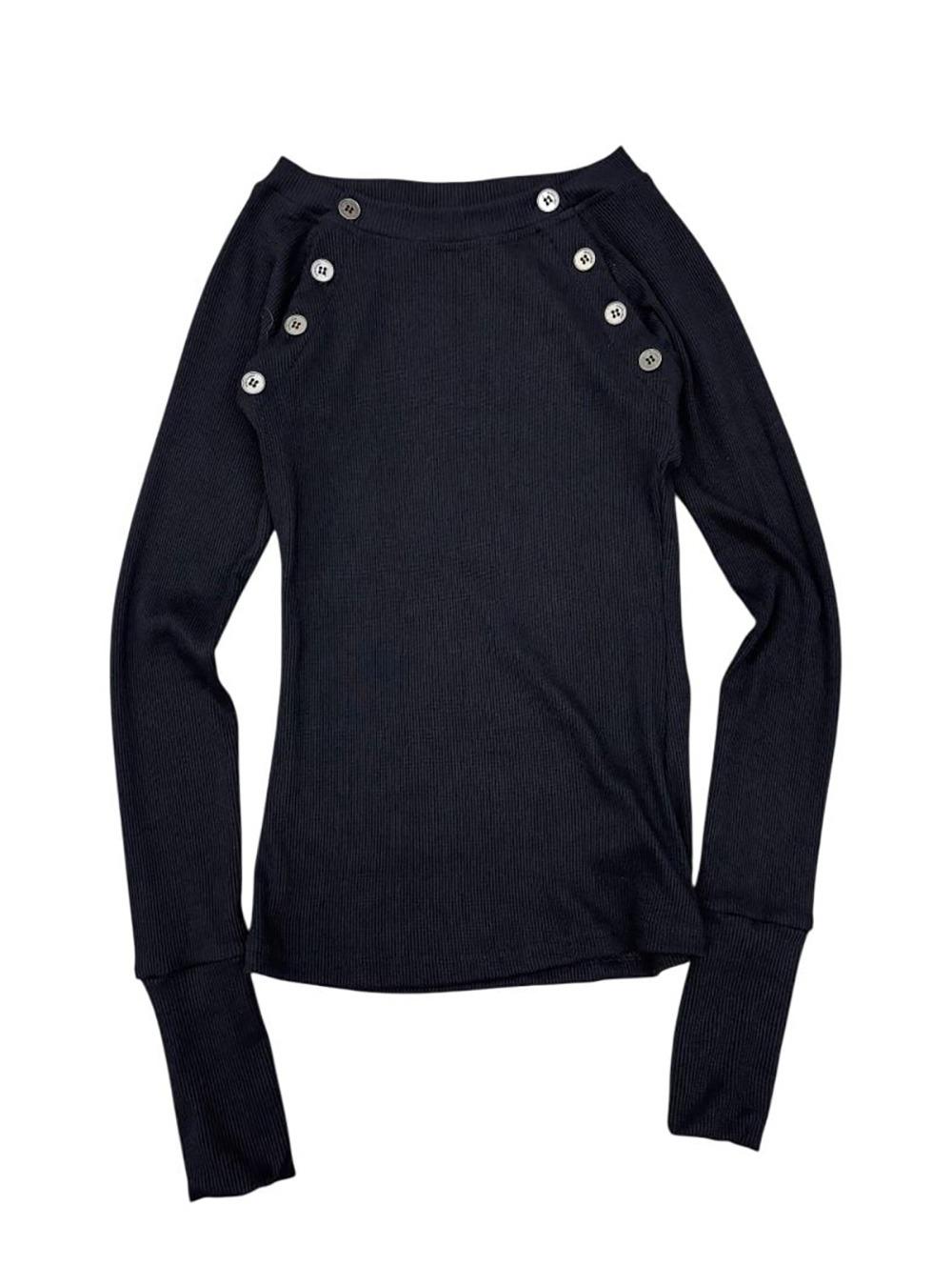 Structure Button Ribbed Top