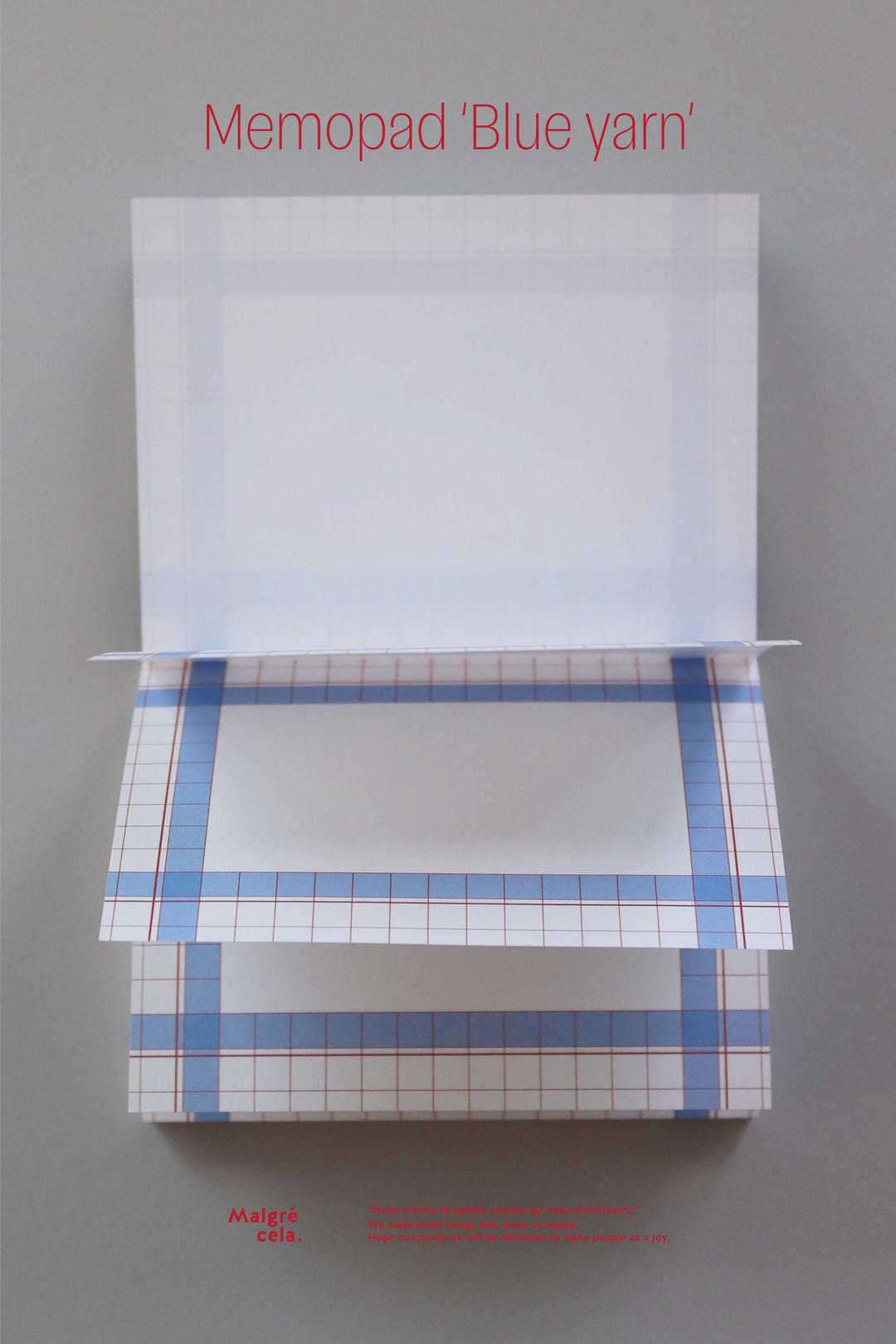 Memopad - Blue yarn