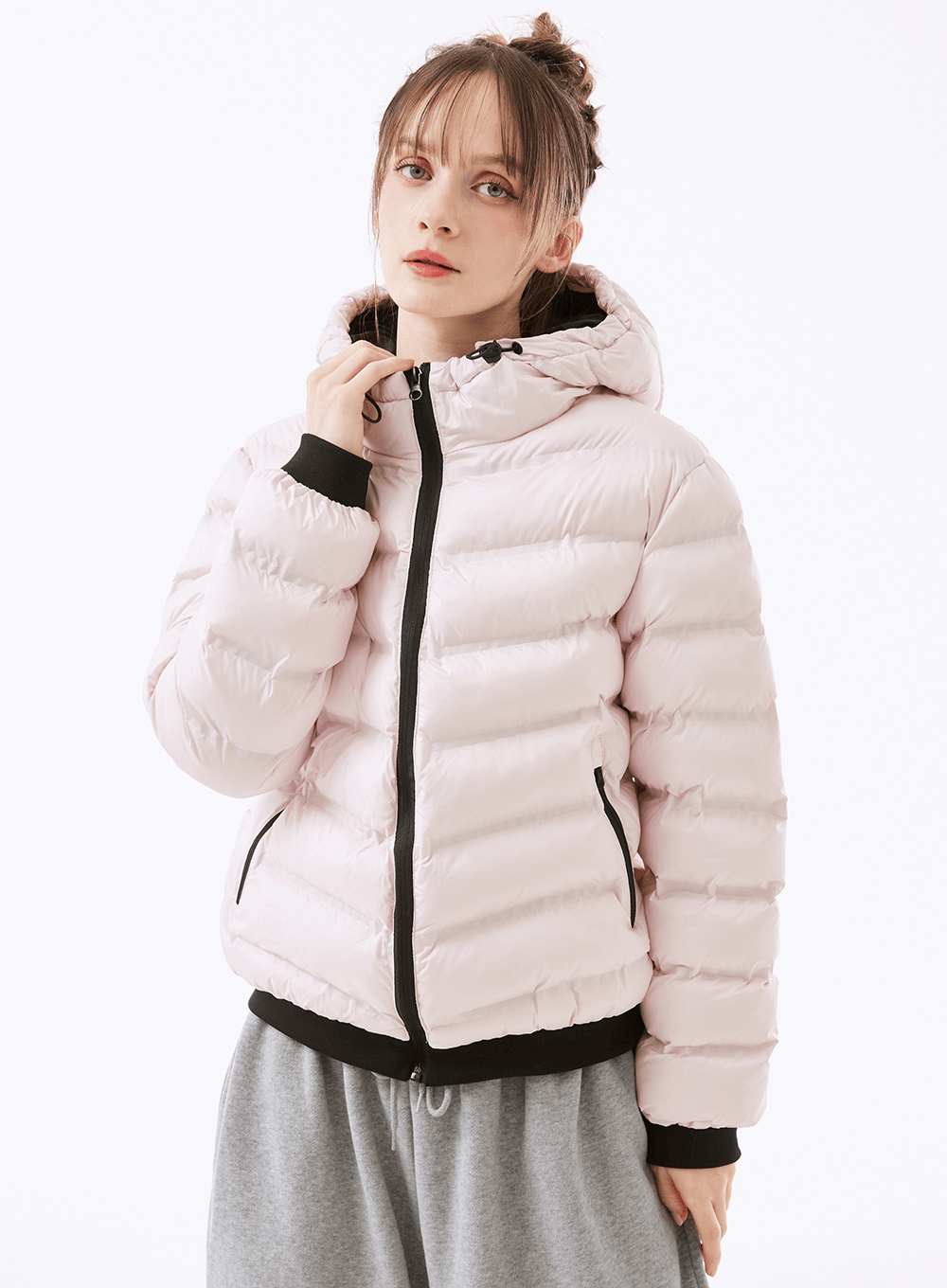 레투온 경량 후드패딩