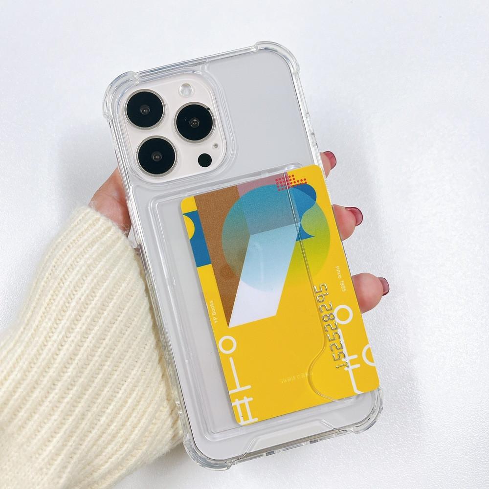 아이폰15 프로 케이스 범퍼 카드 투명