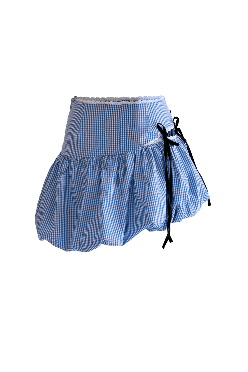 Clover Skirt - M / Cloud Gingham