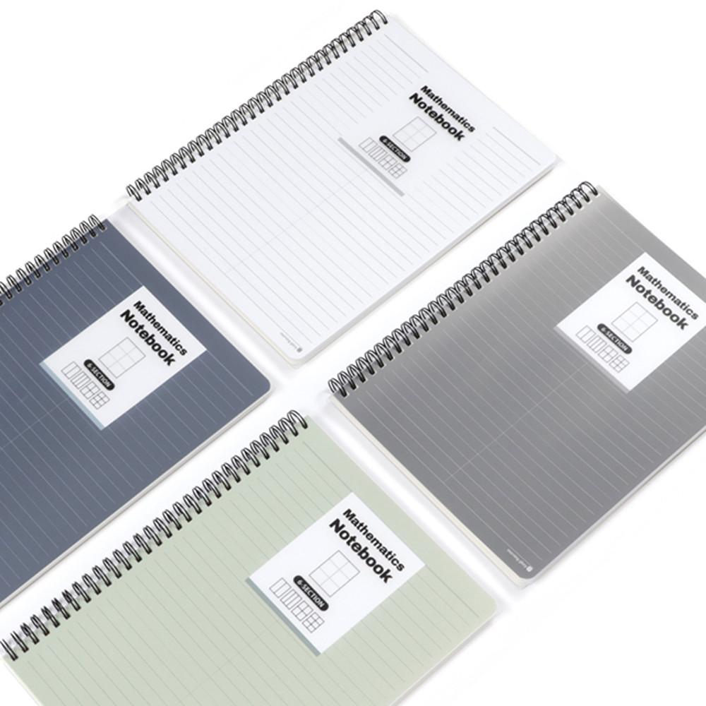 모닝글로리 4000 수학노트 스프링 단단한 PP표지 반반 수학오답 공책