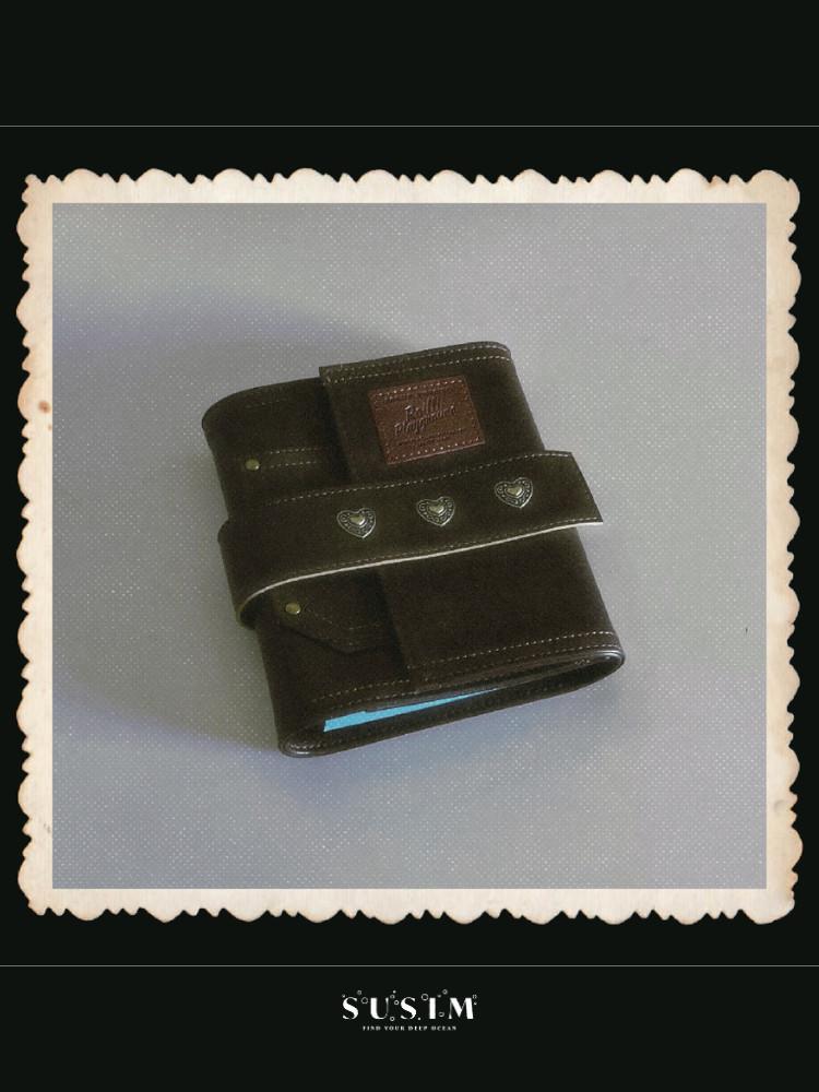 수심 Roilli Vintage Leather Diary 빈티지 가죽 다이어리 바인더 A6