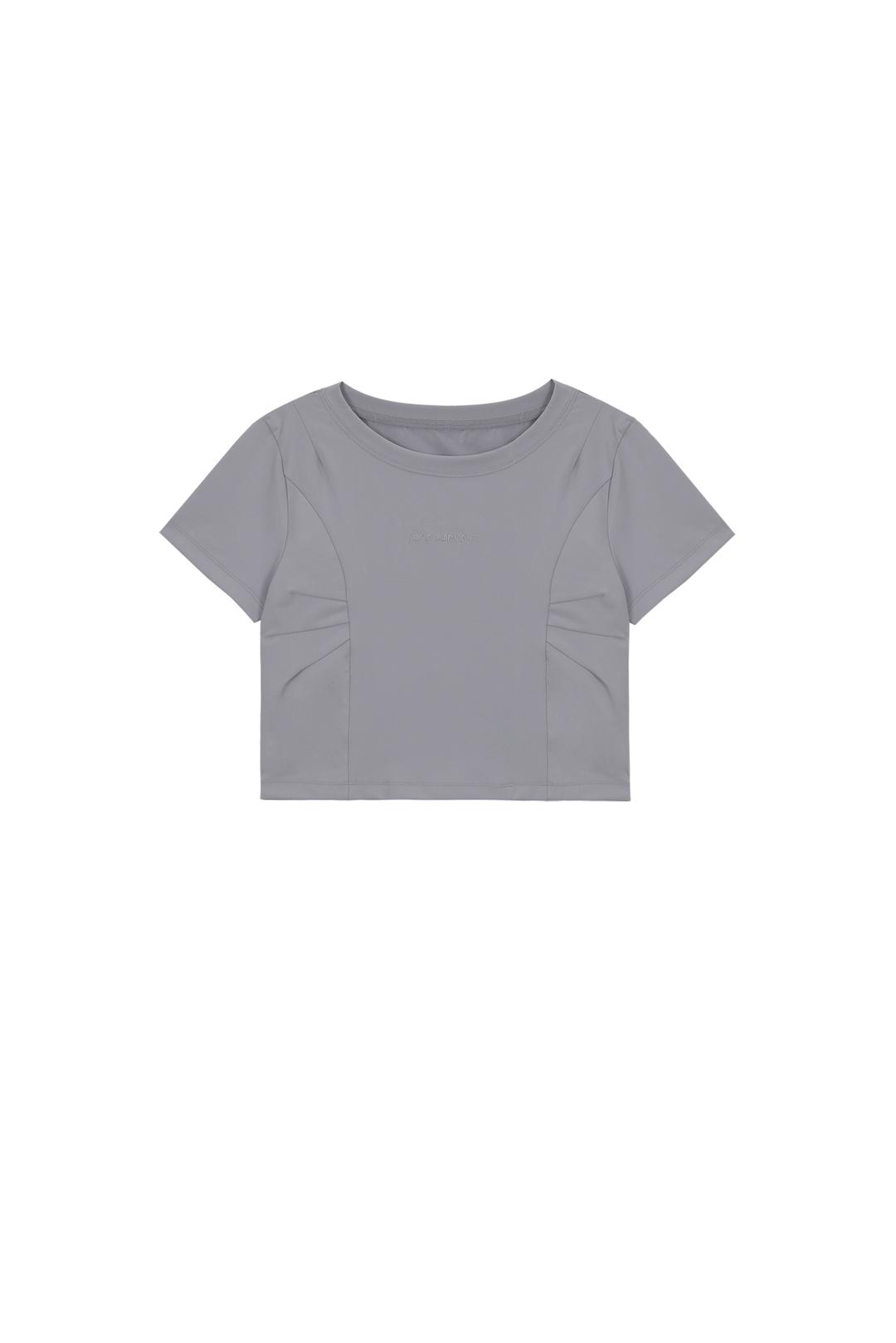 DART CROP TEE- GREY (06/10 예약배송)