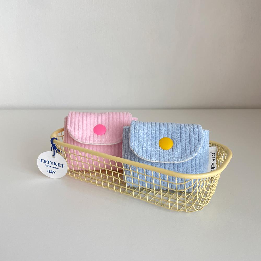 corduroy mini pouch (pink/sky) 에어팟 파우치 버즈 파우치