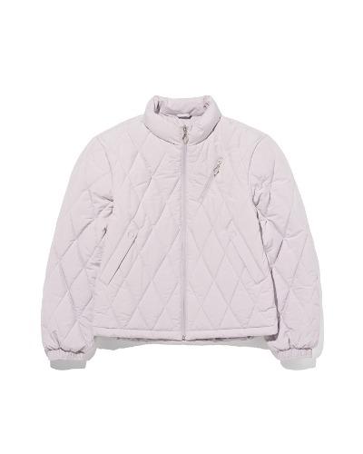 RHOMBUS QUILTED BOMBER JACKET_LIGHT PINK GREY(교환,환불 불가 제품)