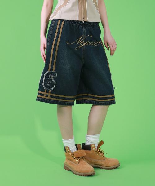 BASKETBALL DENIM HALF PANTS INDIGO