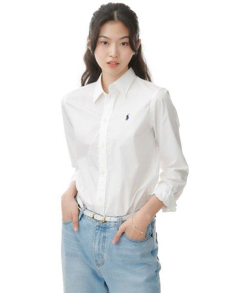 클래식핏 스트레치 셔츠 - 화이트