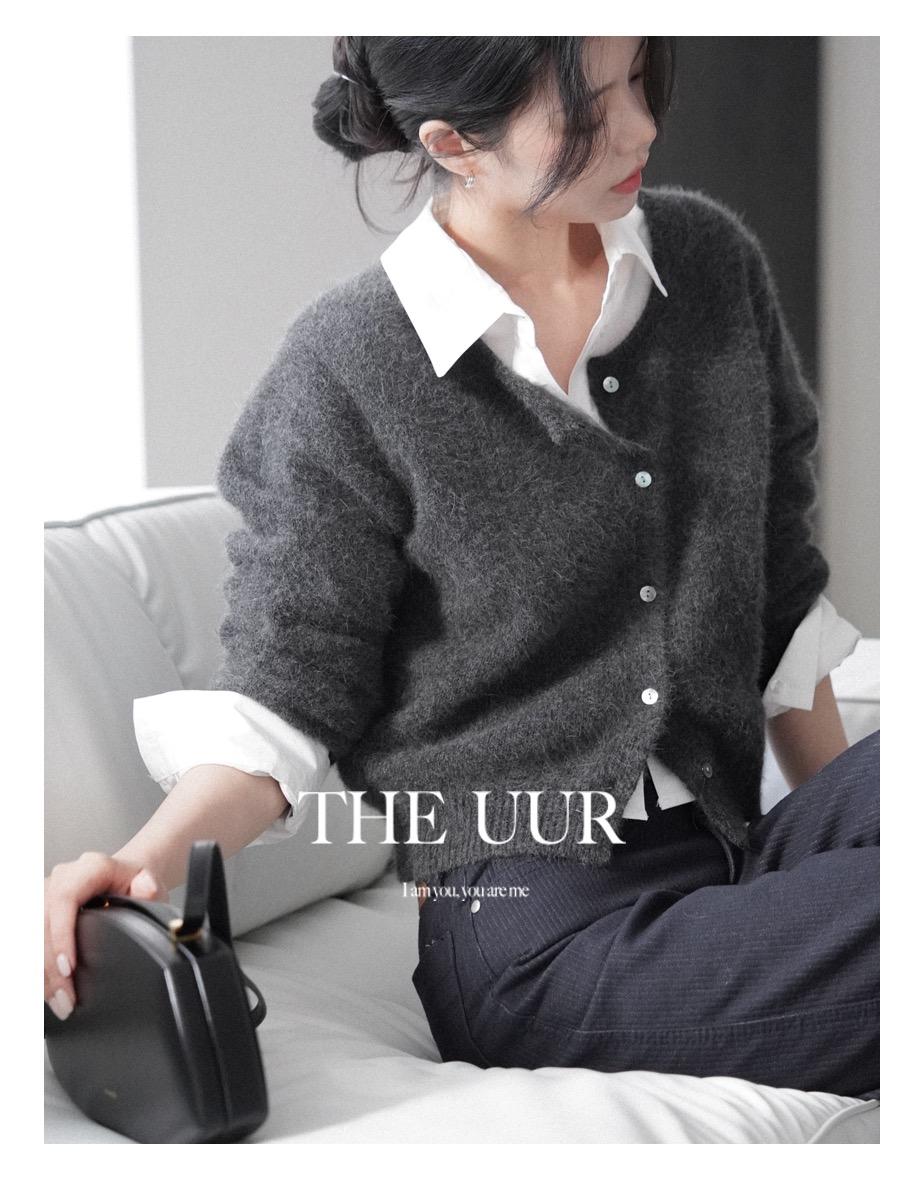 [fox/raccoon] uur glace square cardigan [classic-charcoal]