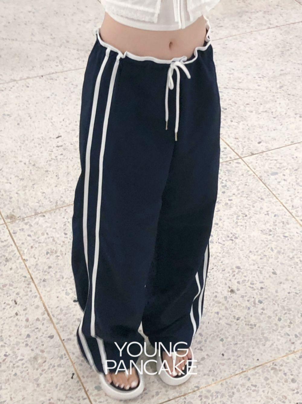 [로우/44~77] Story nylon string track pants (4 color)