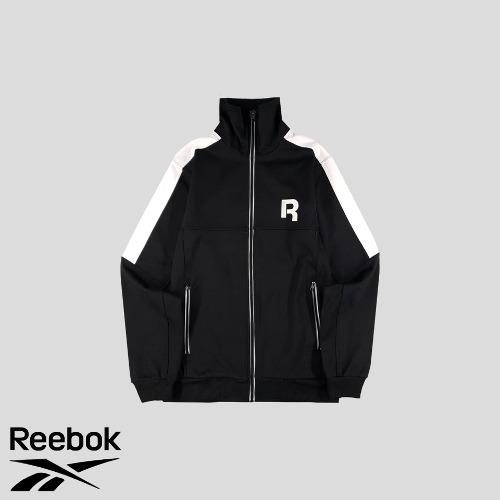 리복 블랙 화이트 사이드라인 트랙탑 집업 져지  SIZE M