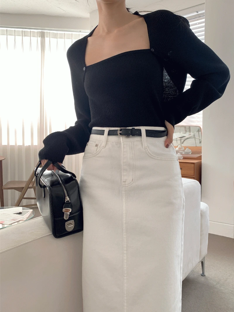 Simple ribbed bolero set
